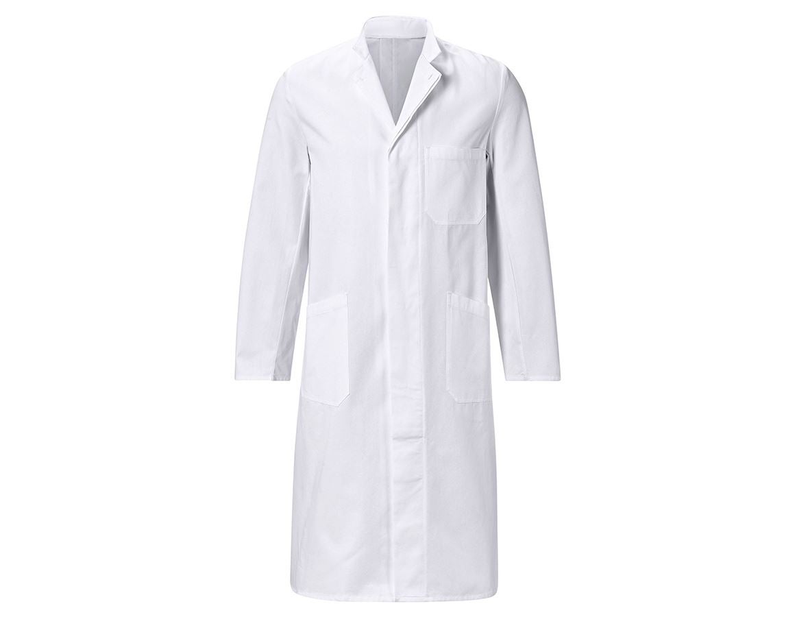 Pracovné plášte: Pánsky pracovný plášť Sascha + biela