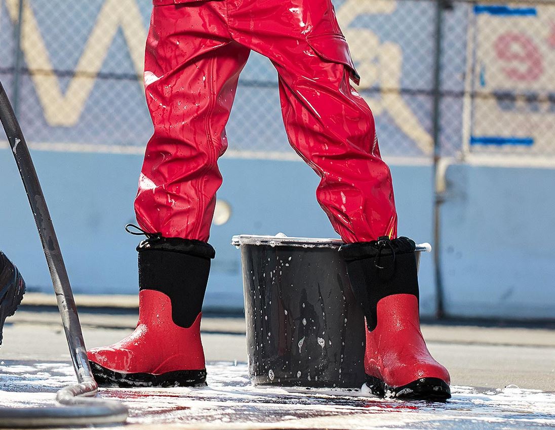 Detská obuv: e.s. univerzálna vysoká obuv Fides high, detská + ohnivá červená/čierna 1