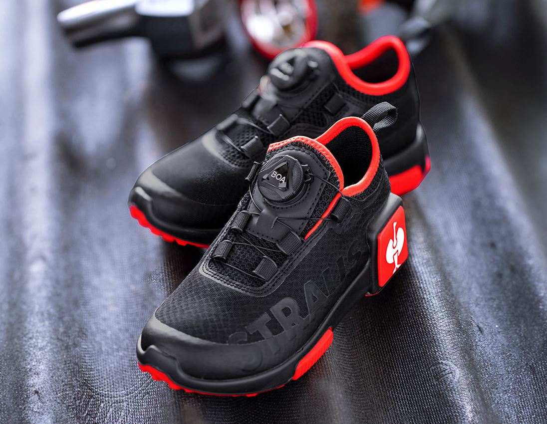 Detská obuv: Viacúčelová obuv e.s. Etosha, detská + čierna/červená strauss