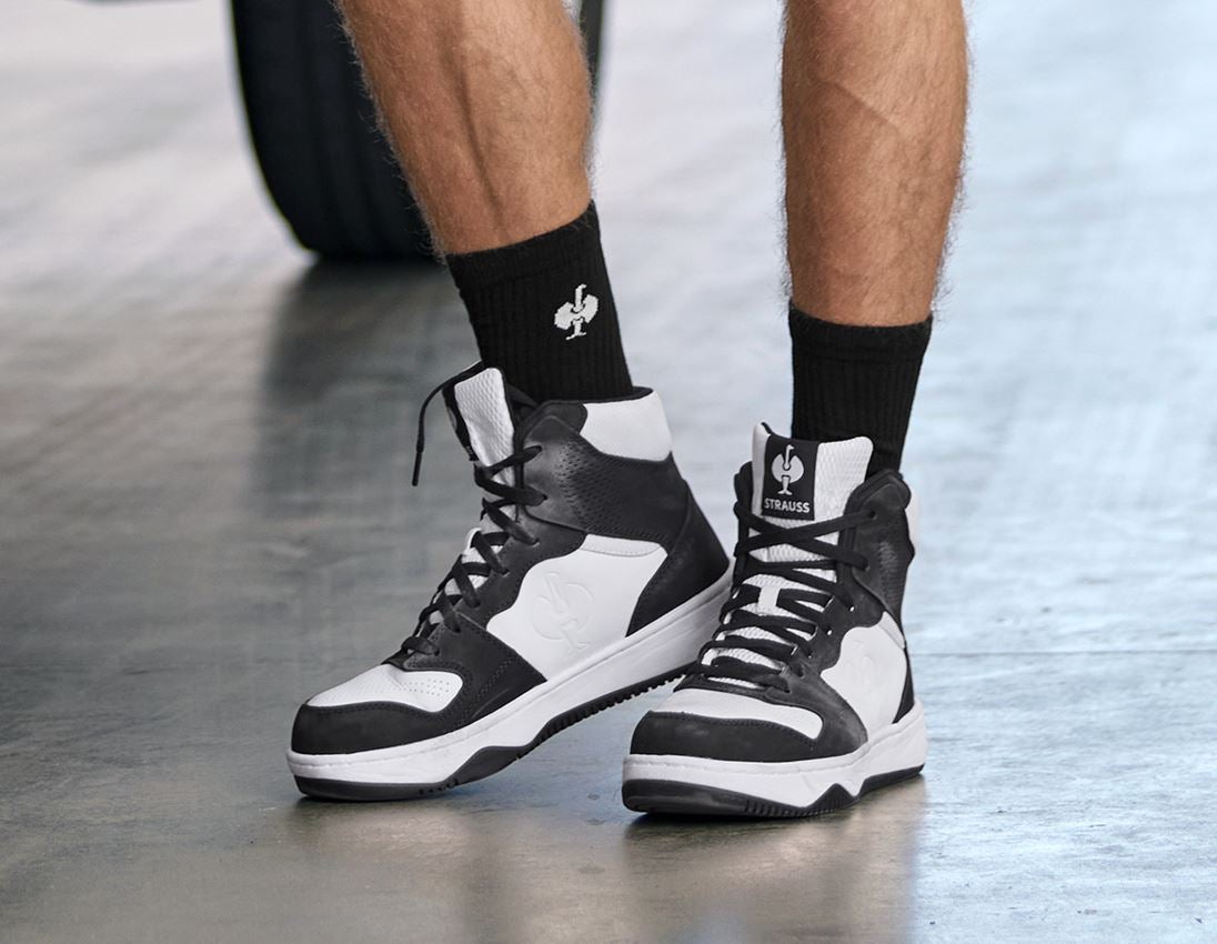 S1P: S1P bezpečnostné poltopánky e.s. Eindhoven mid + čierna/biela 2