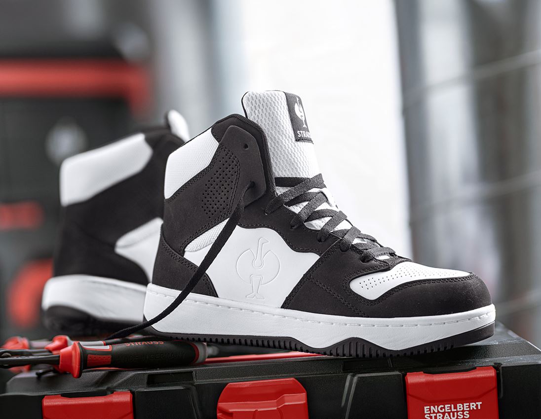 S1P: S1P bezpečnostné poltopánky e.s. Eindhoven mid + čierna/biela