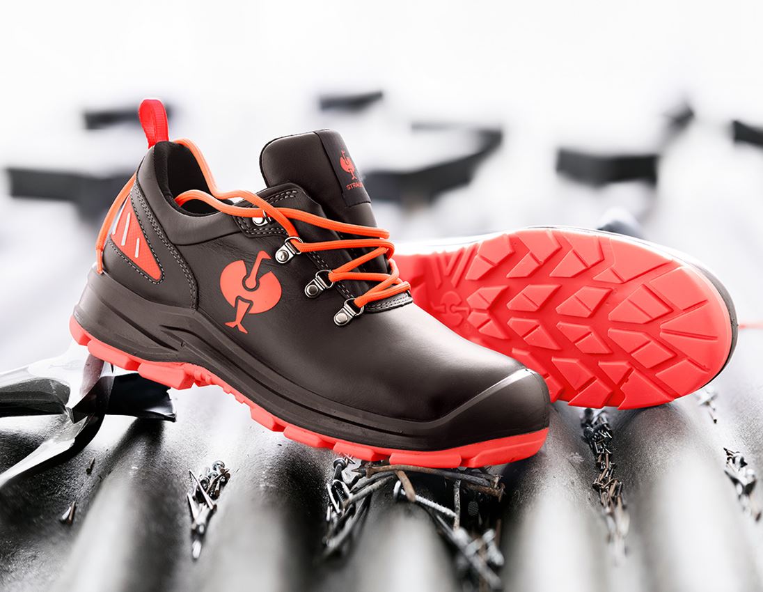 S3: S3 bezpečnostné poltopánky e.s. Umbriel II low + čierna/výstražná červená