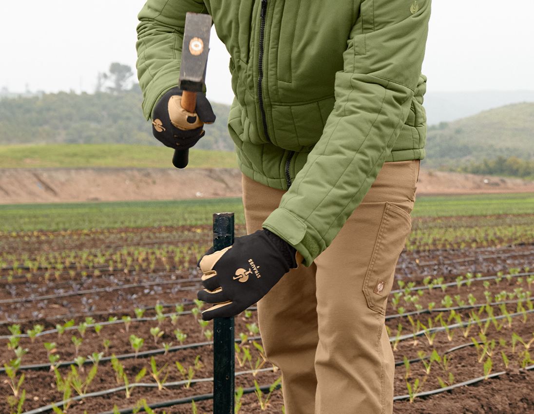 S povrchovou úpravou: Montážne zimné rukavice Intense light + čierna/hnedá 1