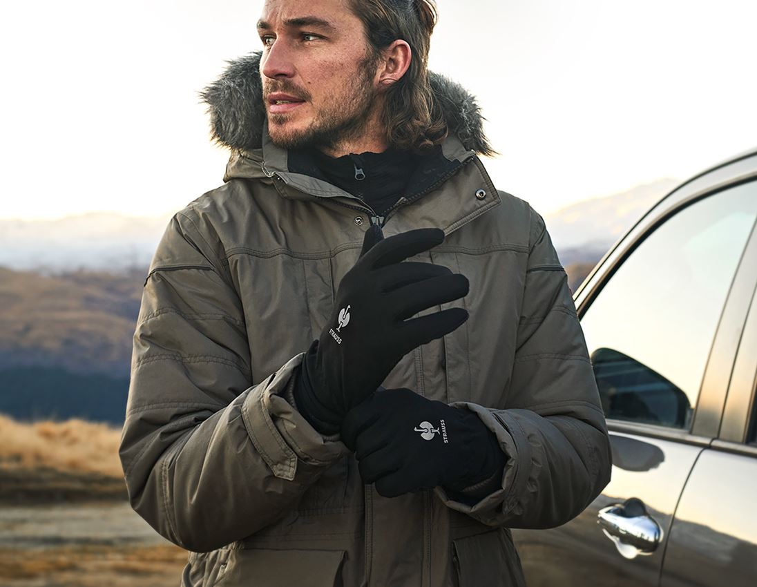 S povrchovou úpravou: Zimné rukavice e.s. Fleece Comfort + čierna 2