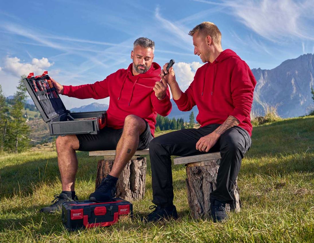 Tričká, pulóvre a košele: Mikina s kapucňou e.s. poly cotton + ohnivá červená 2