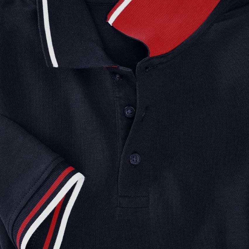 Tričká, pulóvre a košele: Polo tričko e.s. cotton Deluxe Colour + tmavomodrá/červená 2