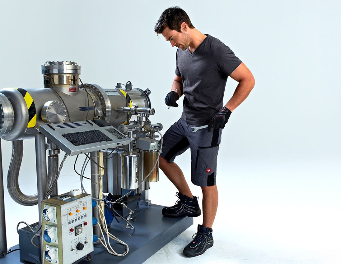 Tričká, pulóvre a košele: Tričko e.s. cotton slub s výstrihom do V + zafírová 3