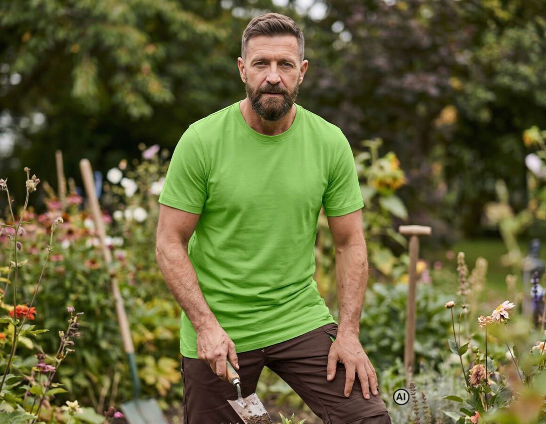 Vygenerované / upravené pomocou AI - Tričká, pulóvre a košele: Tričko e.s. cotton stretch, long fit + morská zelená