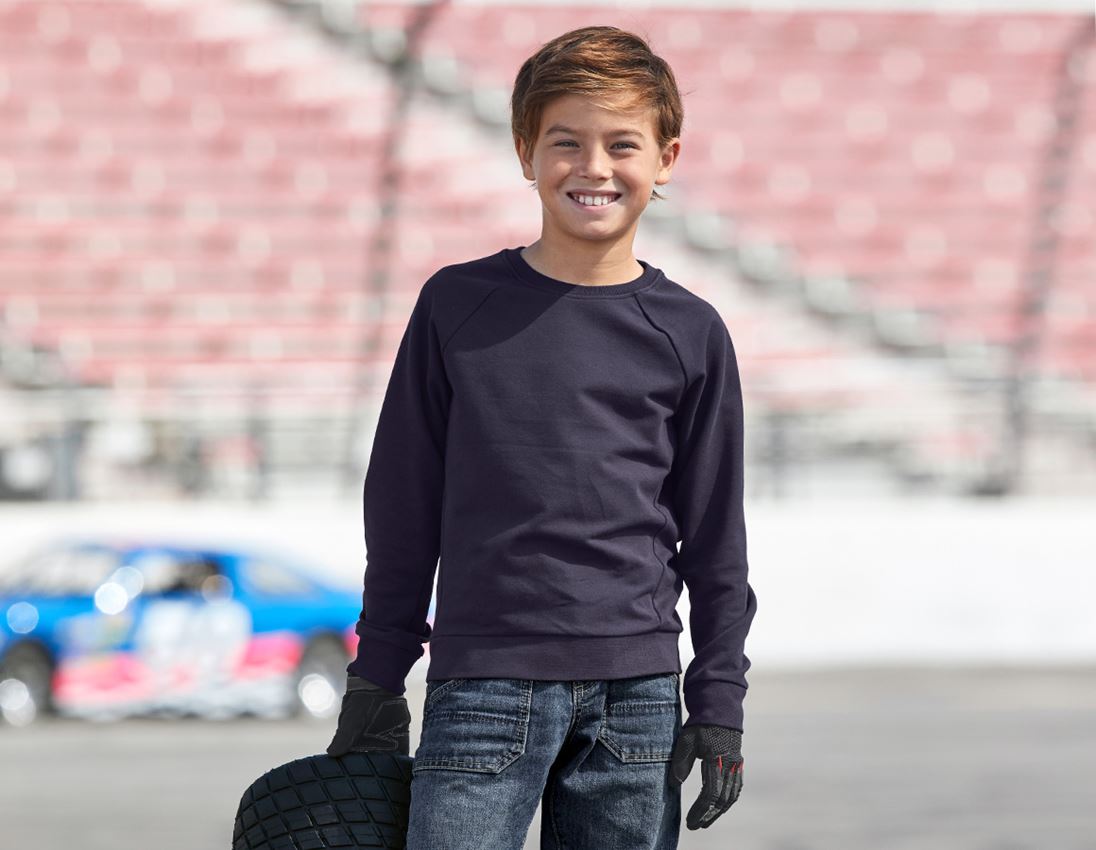 Tričká, pulóvre a košele: Mikina e.s. cotton stretch, detská + tmavomodrá