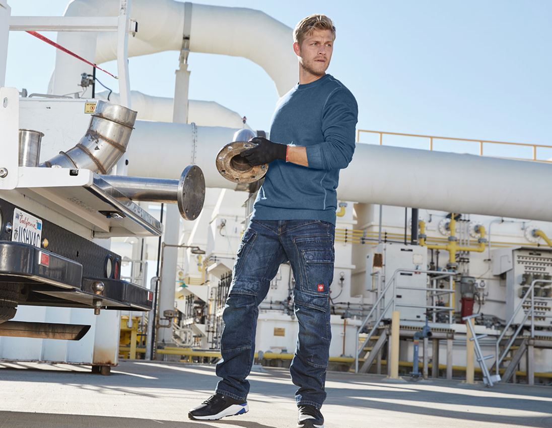 Tričká, pulóvre a košele: Mikina e.s. vintage poly cotton + starožitná modrá vintage 4