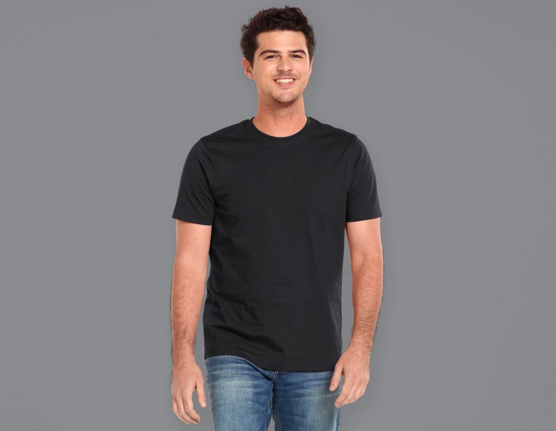 Tričká, pulóvre a košele: Tričko e.s. cotton, slim fit + čierna