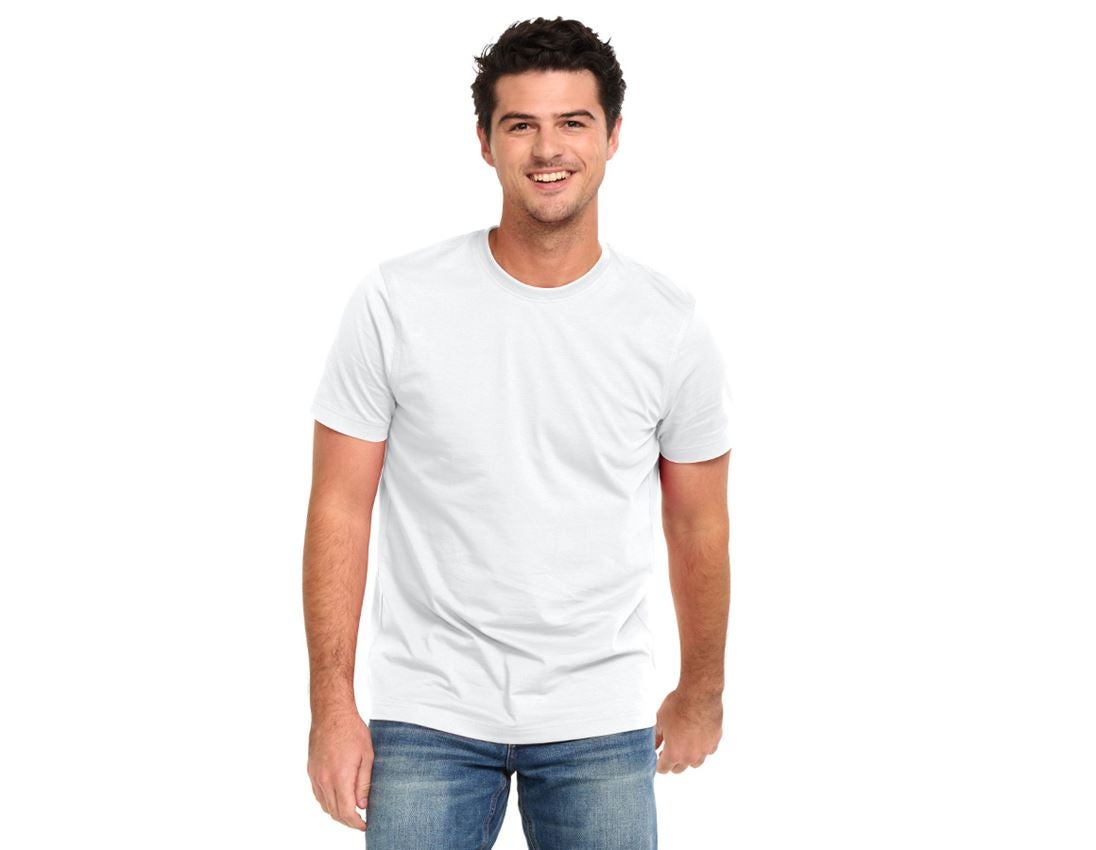 Tričká, pulóvre a košele: Tričko e.s. cotton, slim fit + biela