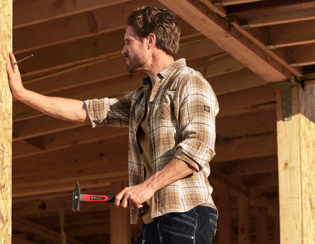 Tričká, pulóvre a košele: Károvaná košeľa e.s.vintage + sépiová károvaná 3