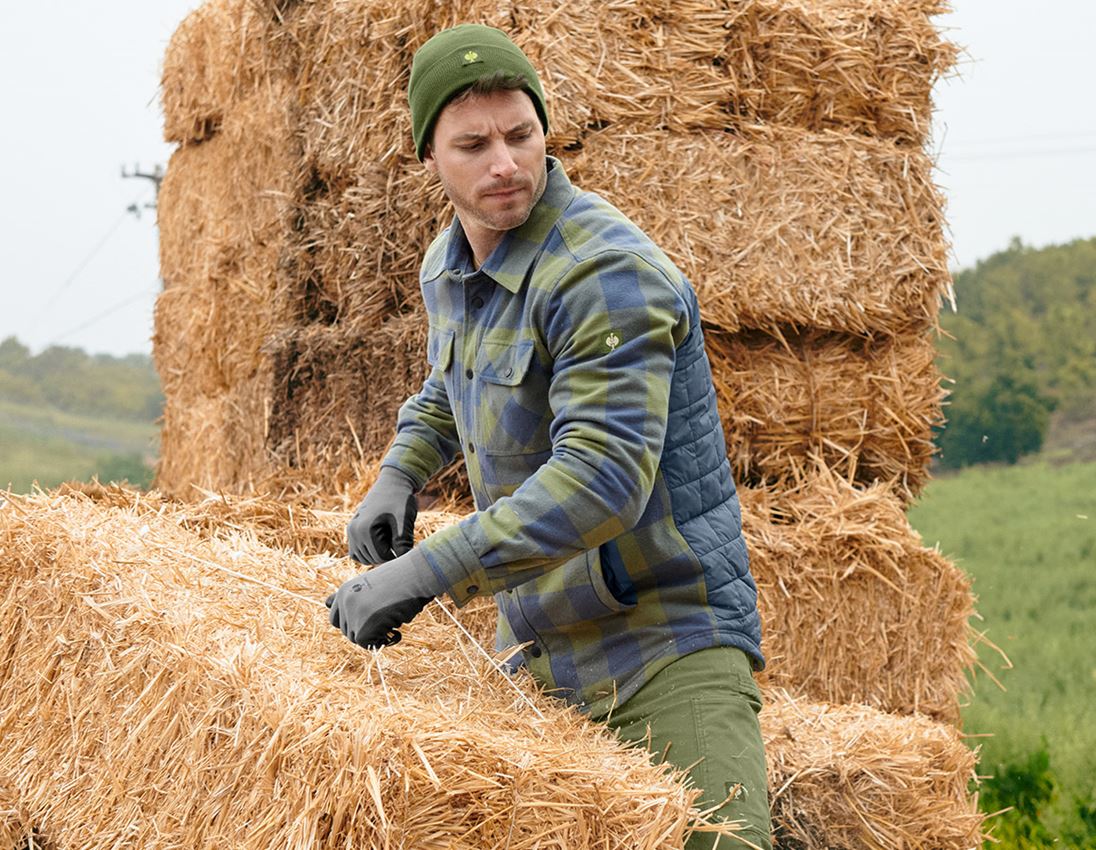 Tričká, pulóvre a košele: Károvaná košeľa Allseason e.s.iconic + horská zelená/oxidová modrá 3