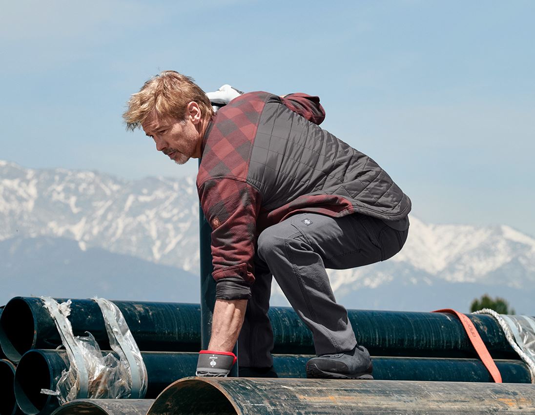 Tričká, pulóvre a košele: Károvaná košeľa Allseason e.s.iconic + oxidová červená/karbónová sivá 3