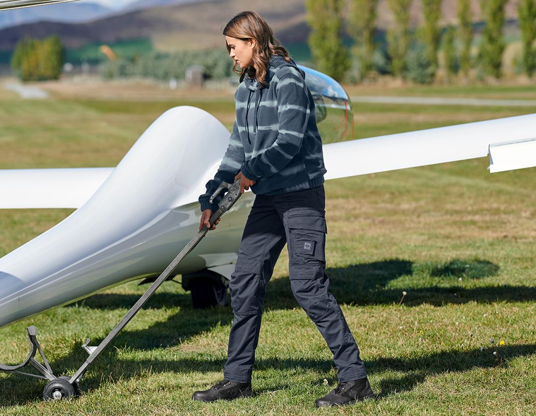 Tričká, pulóvre a košele: Flísová mikina s kapucňou tie-dye e.s.motion ten,d + bridlicová modrá/dymová modrá 1
