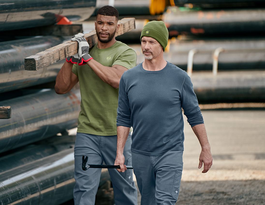 Tričká, pulóvre a košele: Úpletový sveter e.s.iconic + oxidová modrá 3