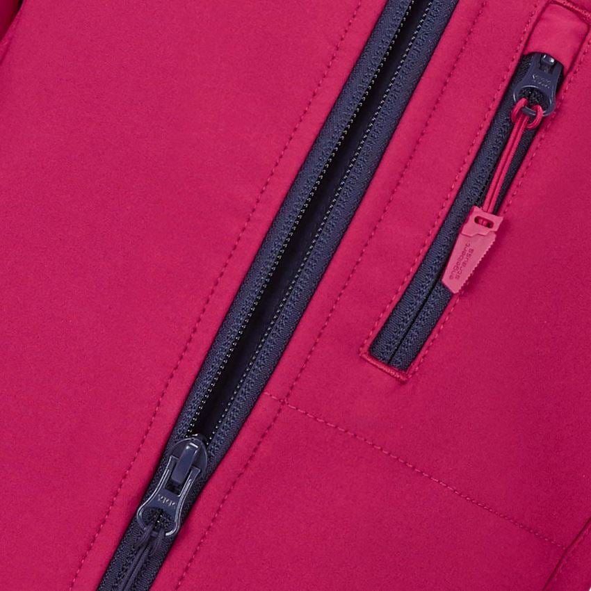 Bundy: Softshellová bunda e.s.motion 2020, detská + bobuľová/tmavomodrá 2