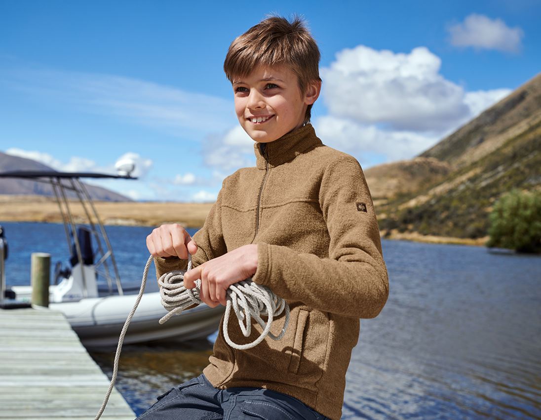 Bundy: Flísová bunda e.s.vintage, detská + sépiová melanž