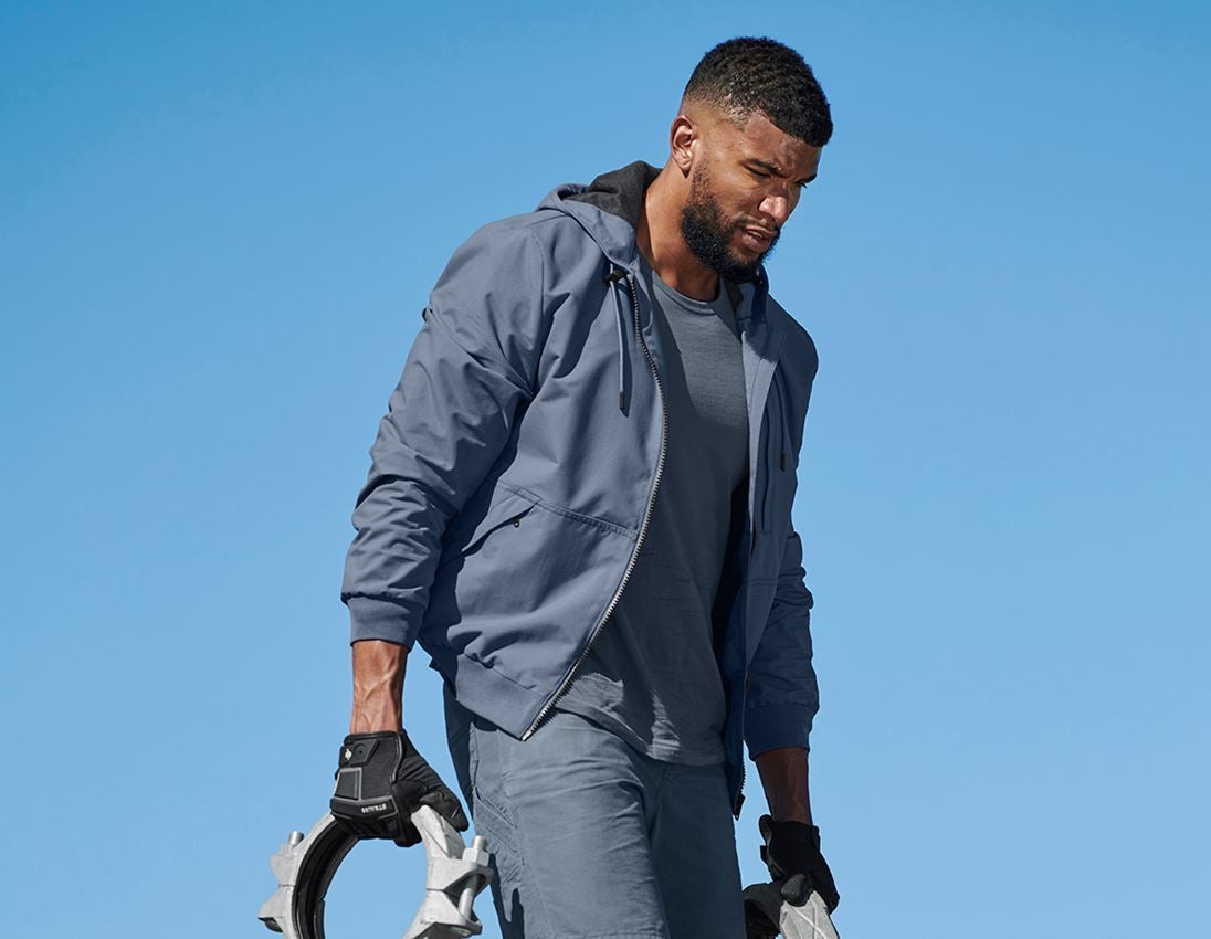 Pracovné bundy: Bunda s kapucňou e.s.iconic + oxidová modrá 1