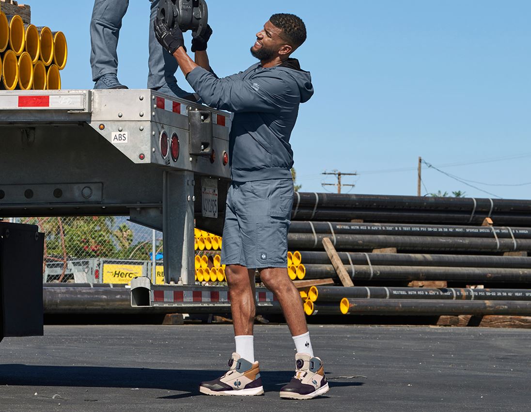 Pracovné bundy: Bunda s kapucňou e.s.iconic + oxidová modrá 4