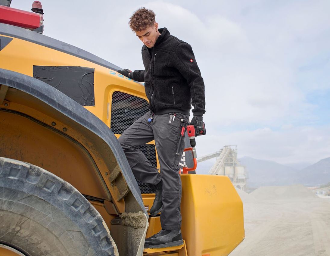 Pracovné bundy: Bunda s umelou kožušinou e.s.e:pic + čierna 1