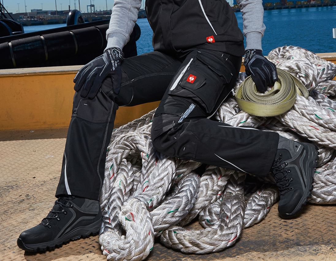 Pracovné nohavice: Dámske zimné nohavice e.s.motion 2020 + čierna/platinová 5