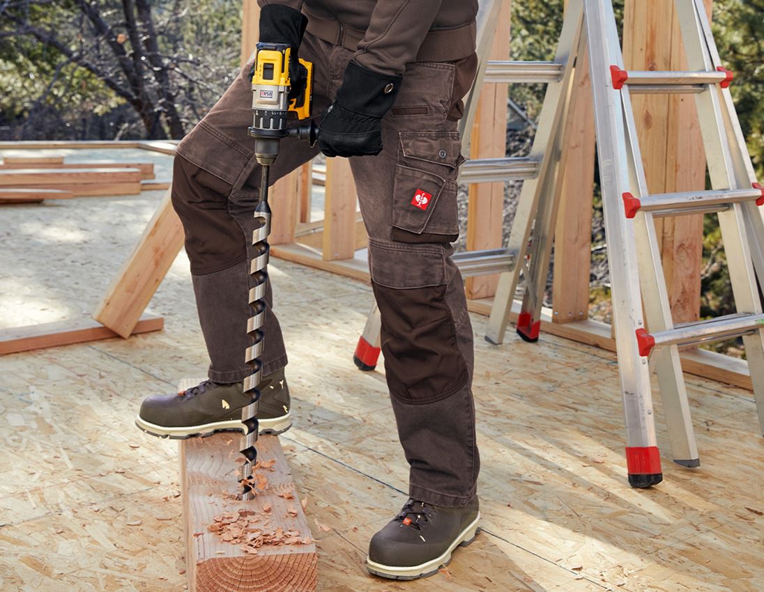 Pracovné nohavice: Džínsy e.s.motion denim + gaštanová