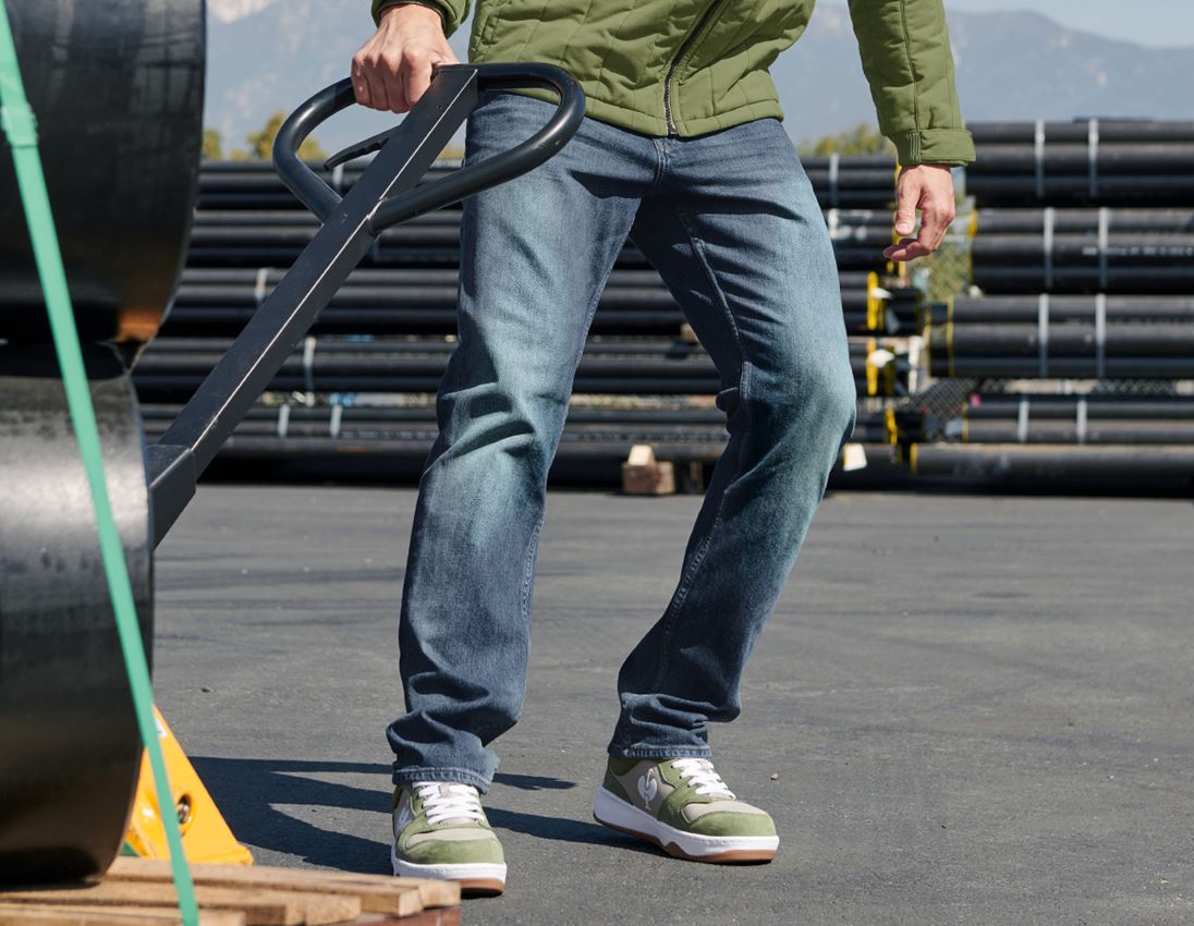 Pracovné nohavice: e.s. Strečové 5-vreckové džínsy, straight + mediumwashed 4