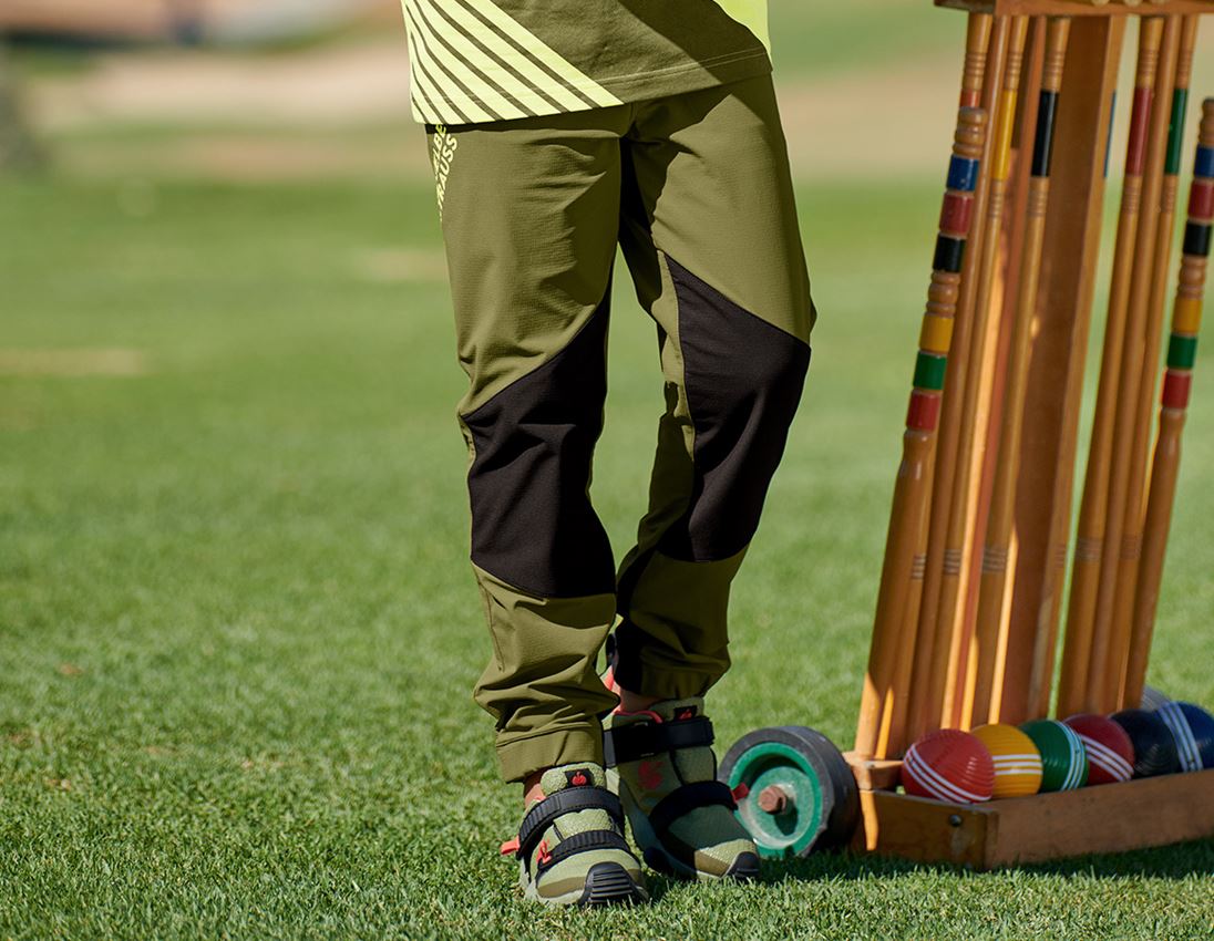 Nohavice: Funkčné nohavice e.s.trail, detské + borievkovo zelená/limetkovo zelená