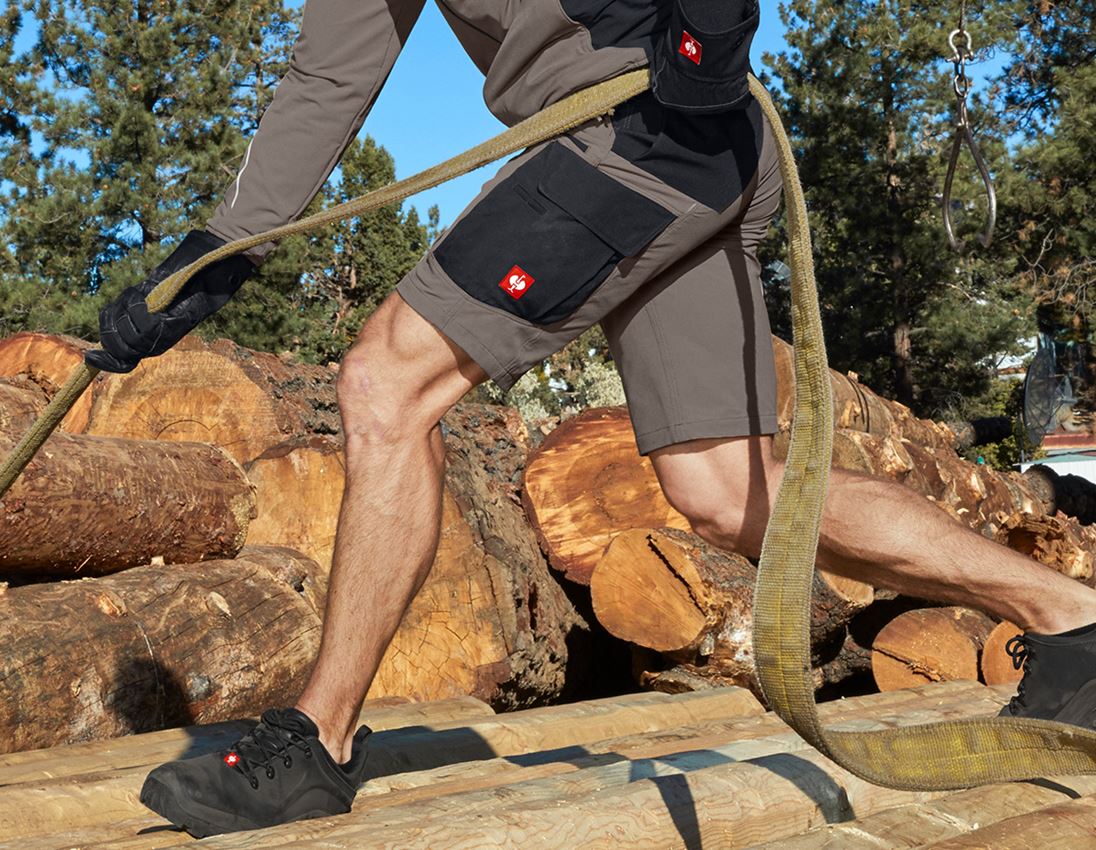 Pracovné nohavice: Funkčné šortky e.s.dynashield + kamenná/čierna