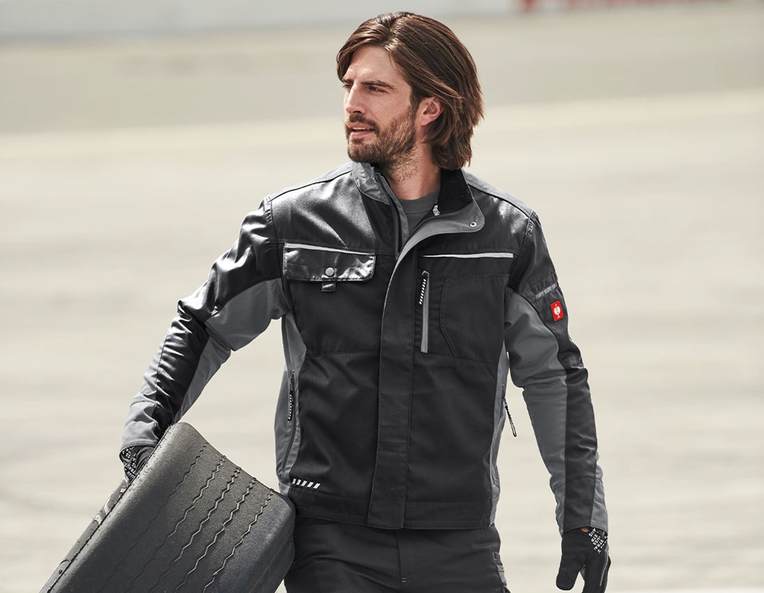 Pracovné bundy: Bunda do pása e.s.motion + grafitová/cementová 1