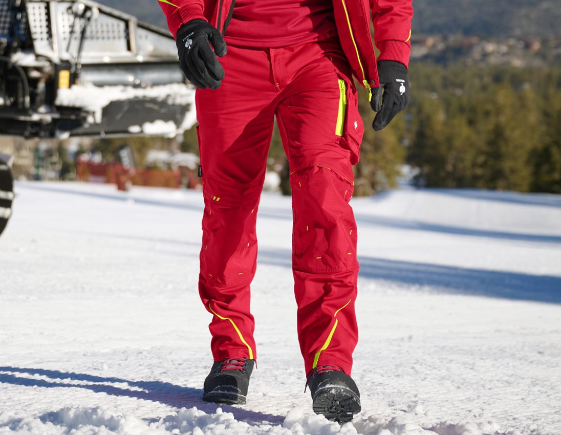 Pracovné nohavice: Nohavice do pása e.s.motion 2020 + ohnivá červená/výstražná žltá 3