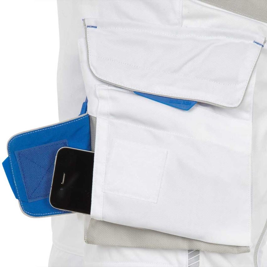 Pracovné nohavice: Dámske nohavice e.s.motion 2020 + biela/enciánová modrá 2