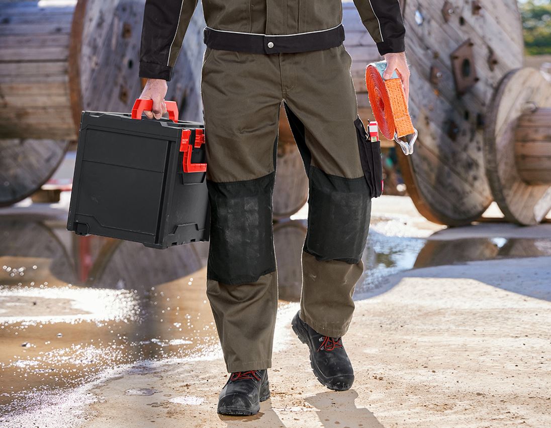 Pracovné nohavice: Nohavice do pása e.s.image + olivová/čierna 1