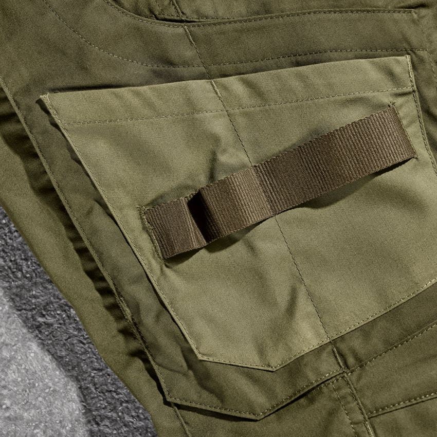 Pracovné nohavice: Nohavice do pása e.s.concrete light, dámske + bahenná zelená/kavyľová zelená 2