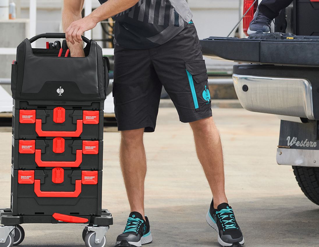 Témy: Šortky e.s.trail + čierna/lapisovo tyrkysová