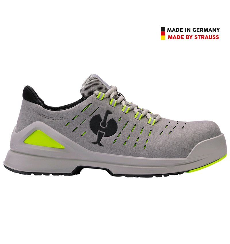 S1: S1 bezpečnostné poltopánky e.s. Zembra + perlová sivá/výstražná žltá 2