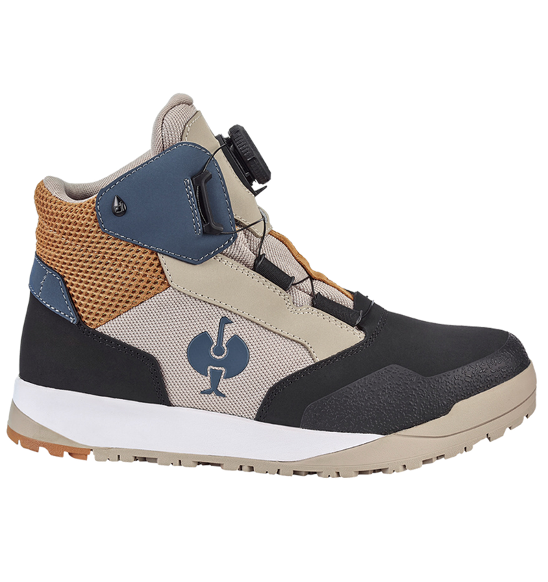 S7: S7 bezpečnostná obuv e.s. Murcia mid + čierna/delfínovo sivá/mandľovo hnedá 2