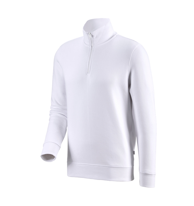 Tričká, pulóvre a košele: Mikina na zips e.s. poly cotton + biela 3