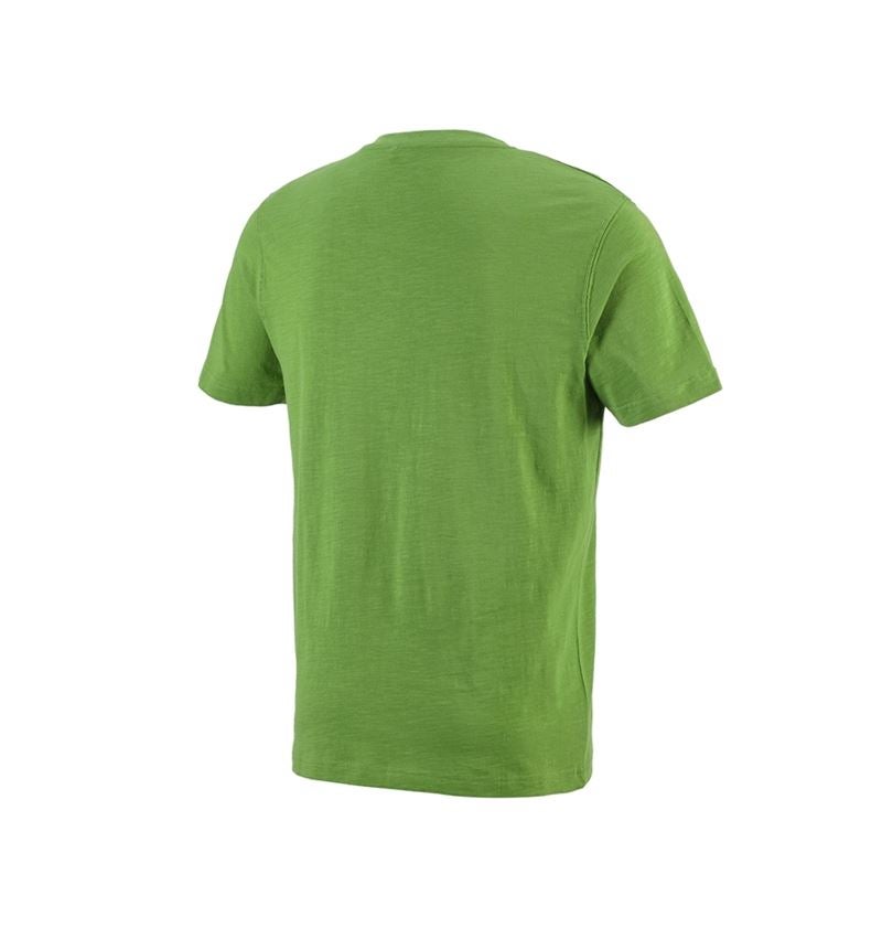 Tričká, pulóvre a košele: Tričko e.s. cotton slub s výstrihom do V + morská zelená 3