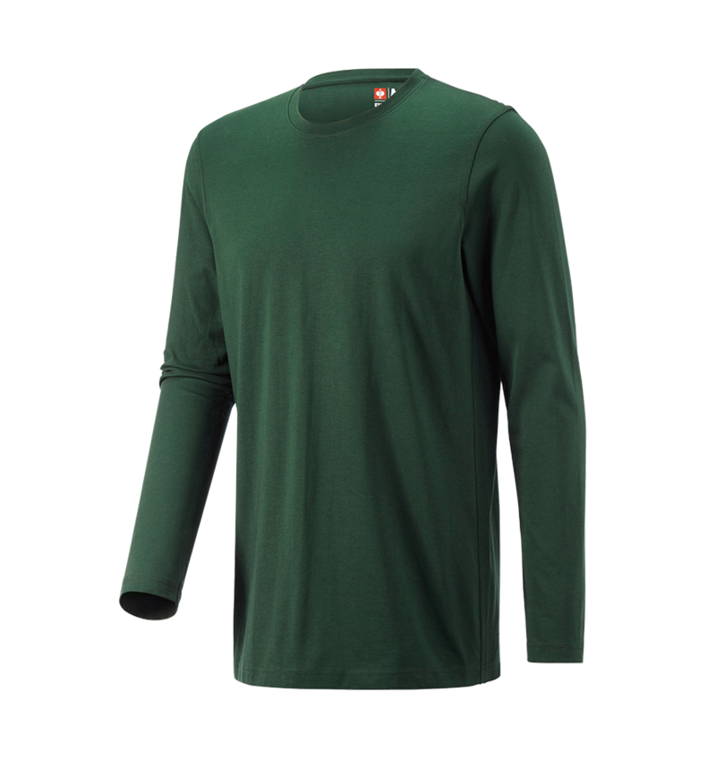 Tričká, pulóvre a košele: Tričko s dlhým rukávom e.s. cotton, long fit + zelená 2