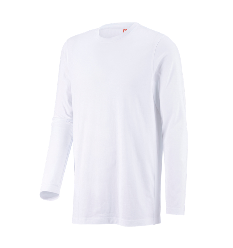 Tričká, pulóvre a košele: Tričko s dlhým rukávom e.s. cotton, long fit + biela 4