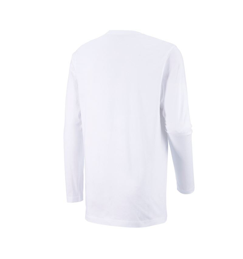 Tričká, pulóvre a košele: Tričko s dlhým rukávom e.s. cotton, long fit + biela 5