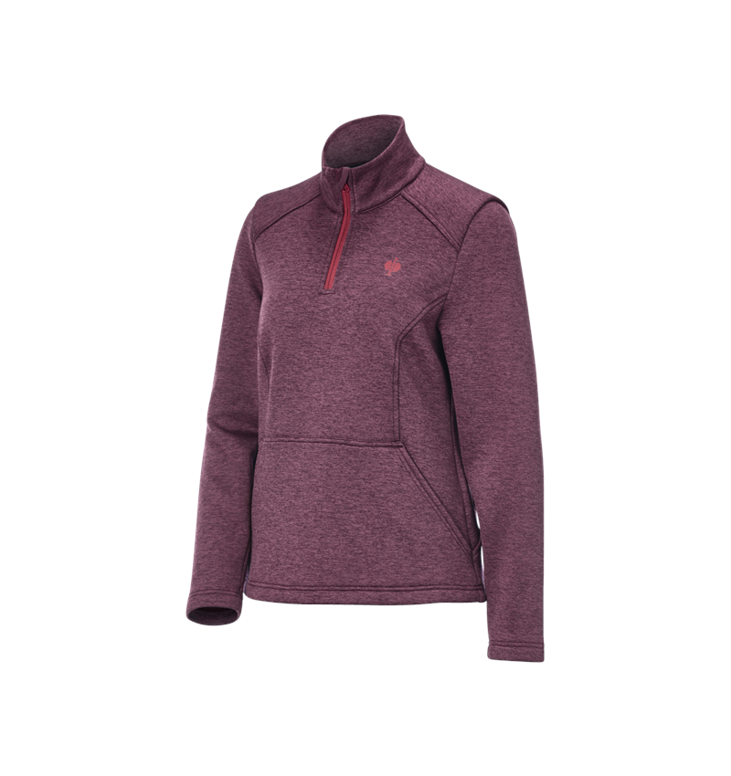Tričká, pulóvre a košele: Sveter thermo stretch e.s.trail, dámske + mahagónová červená melanž/opálová červená 3