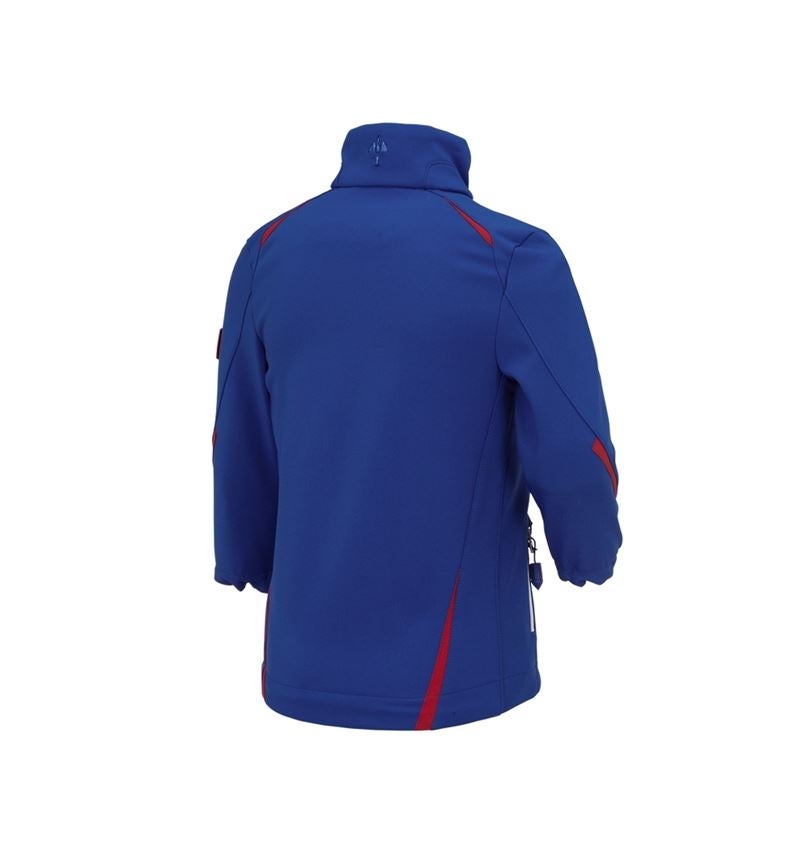 Bundy: Softshellová bunda e.s.motion 2020, detská + nevadzovo modrá/ohnivá červená 4