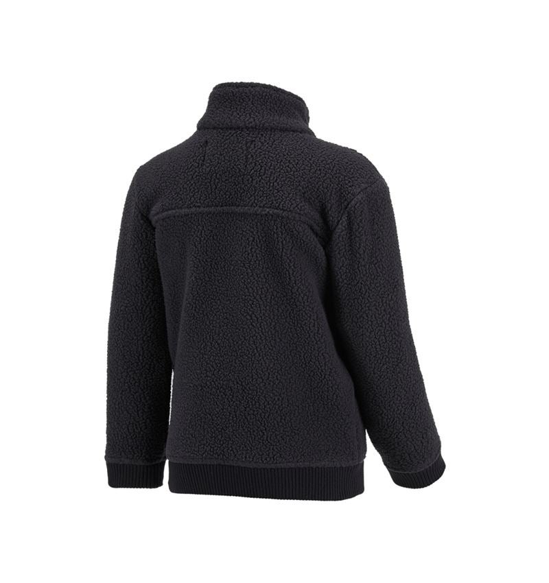 Bundy: Bunda s umelou kožušinou e.s.vintage, detská + čierna 3