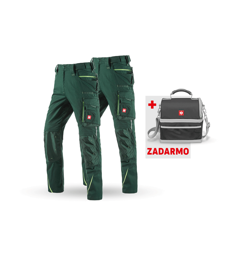 Oblečenie: SÚPRAVA: Nohavice+zimné nohavice e.s.motion 2020 + zelená/morská zelená