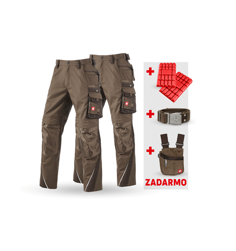 Oblečenie: SÚPRAVA: Nohavice + zimné nohavice e.s.motion + lieskový oriešok/gaštanová