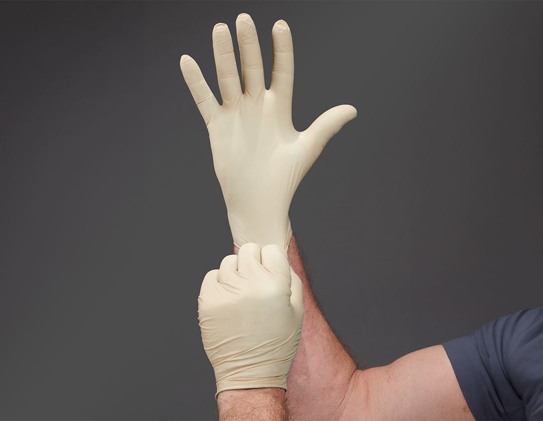 Jednorazové rukavice: Jednorazové latexové rukavice, bez púdru + prírodná